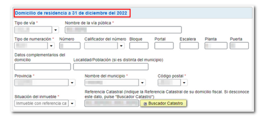informacion residencia en catastro para ayuda de 200